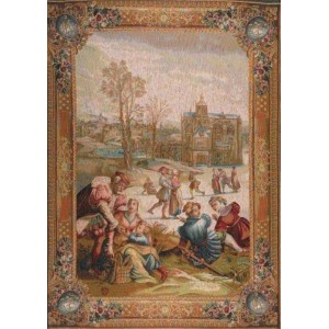 Gobelín Tapisserie Les patineurs ou l'hiver Gobelín Tapisserie Les patineurs ou l'hiver